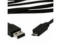 USB Kabel A Male, Micro B Male 2.0 Black HQ 1,8m