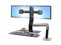 ERGOTRON WorkFit-A, Dual Display, Polished aluminu