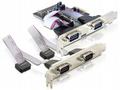 Adaptér PCI Express x1 4xsériový port + low profil