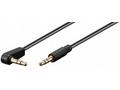 PremiumCord Kabel Jack 3.5mm - 3,5mm konektor 90° 