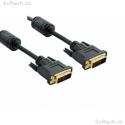 4World Kabel DVI-D 24+1M-24+1M 3.0m Black