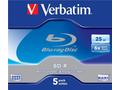 VERBATIM BD-R SL(5-pack)Blu-Ray, Jewel, 6x, 25GB