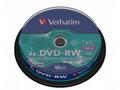 VERBATIM DVD-RW 4,7GB, 4x, 10pack, spindle