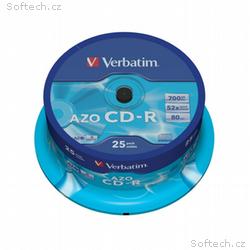 VERBATIM CD-R80 700MB, 52x, AZO, 25pack, spindle