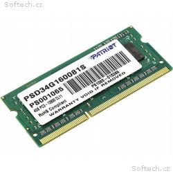 PATRIOT Signature 4GB DDR3 1600MHz, SO-DIMM, CL11,