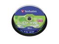 VERBATIM CD-RW(10-Pack)Spindle, 8x-12x, High Speed