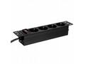 Netrack napájecí lišta 10" 1U, 230V, 16A, 4xE, ALU