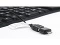 Gembird silikonová klávesnice, USB +OTG, černá, US