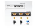 ATEN CS72E 2-Port PS2 KVM Switch, 2x Cables (1.2m,
