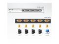 ATEN CS74E 4-Port PS2 KVM Switch, 4x Cables (1.2m,