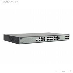 Netis Switch Rack 19" 24-port 1GB 4XSFP, SNMP, ST3