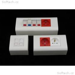 Netrack NBOX zásuvka 4M 4xkeyst.
