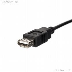 Netrack prodlužovací USB kabel AM, AF 0,1m, černý