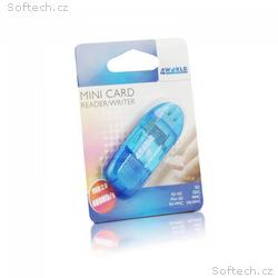 4World přenosná čtečka paměťových karet SDHC, MMC,