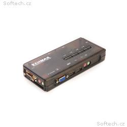 Edimax KVM switch, 4 ports, USB, desktop + 4 x KVM