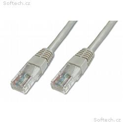 Patch kabel Digitus UTP, CAT 5e, modrý, 0,5m, 15 L