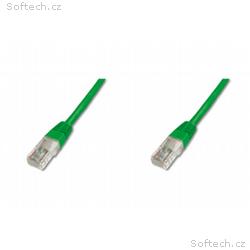 Patch kabel Digitus UTP, CAT 5e, AWG 26, 7, zelený