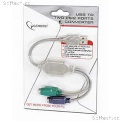 Gembird adaptér 2x PS2 female na USB