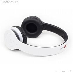 Gembird Bluetooth stereo sluchátka, mikrofon, bílá