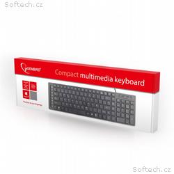 Gembird multimediální klávesnice USB, "X-scissors"