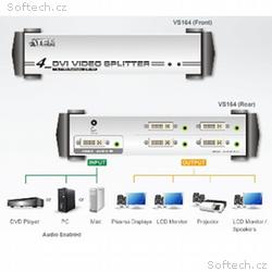 ATEN Video Spliter DVI + Audio 4 port