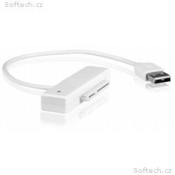 IcyBox kabel s adaptérem SATA z USB 2.0, bílý + po