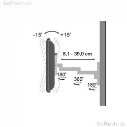 Techly nástěnný držák pro TV LCD, LED, PDP dvojitý