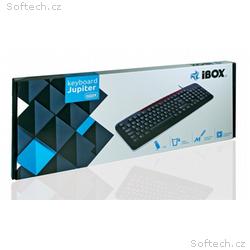 I-BOX JUPITER klávesnice, USB, US layout, černá