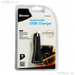 VAKOSS Automobilová nabíječka USB, 1,2A, DC 12-24V