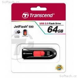Transcend Jetflash 590 flashdisk 64GB USB 2.0, výs