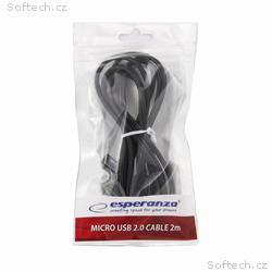 Esperanza EB145 Kabel Micro USB 2.0 A-B M, M 2.0m,