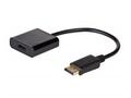 Akyga adaptér DisplayPort, HDMI, ABS, PVC, cerná