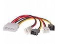 Akyga adaptér Molex, 2 x 3-pin 12V, 2 x 3-pin 5V, 