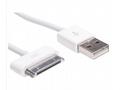 Akyga kabel USB-Apple 30-pin 1.0m, bílá