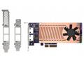 QNAP QM2 series, 2 x PCIe 2280 M.2 SSD slots, PCIe