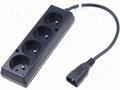 Prodlužovací přívod 4x230V pro UPS (IEC320-C14), 3