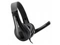 CANYON headset CHSU-1, lehký, USB připojení, černá