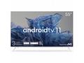 KIVI - 55", UHD, Android TV 11, White, 3840x2160, 