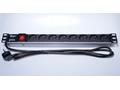 PremiumCord Panel napájecí 1U do 19" racku, 8x230V