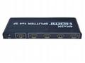PremiumCord HDMI splitter 1-4 porty kovový s napáj