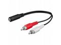PremiumCord Kabel Jack 3.5mm-2xCINCH F, M 20cm