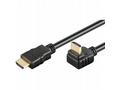 PremiumCord Kabel HDMI+Ethernet, zlac., 270°, 1m