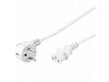 PremiumCord Kabel síťový 230V k počítači 2m bílý
