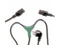 PremiumCord Kabel síťový 230V, Y-kabel přívodní M-