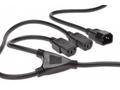 PremiumCord Kabel síťový 230V, Y-kabel prodlužovac