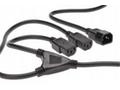 PremiumCord Kabel síťový 230V, Y-kabel prodlužovac