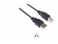 PremiumCord Kabel USB 2.0, A-B, 1m barva černá