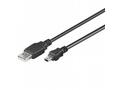 PremiumCord Kabel USB 2.0, A-B mini, 5pinů, 0,5m