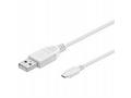 PremiumCord Kabel micro USB 2.0, A-B 0,5m, bílá