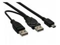 PremiumCord USB 2.0 napájecí Y kabel A, M + A, M -